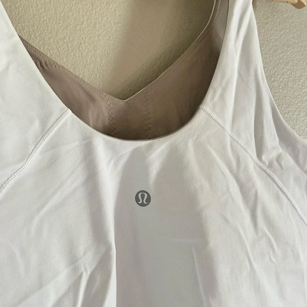 Lululemon white align tank top l/xl. W-24